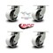 Service Caster 6'' Heavy Duty Semi Steel Cast Iron Swivel Caster Set with 2 Swivel Locks, 4PK CRAN-SCC-KP92S630-SSR-BSL-2-S-2 - alternate 3